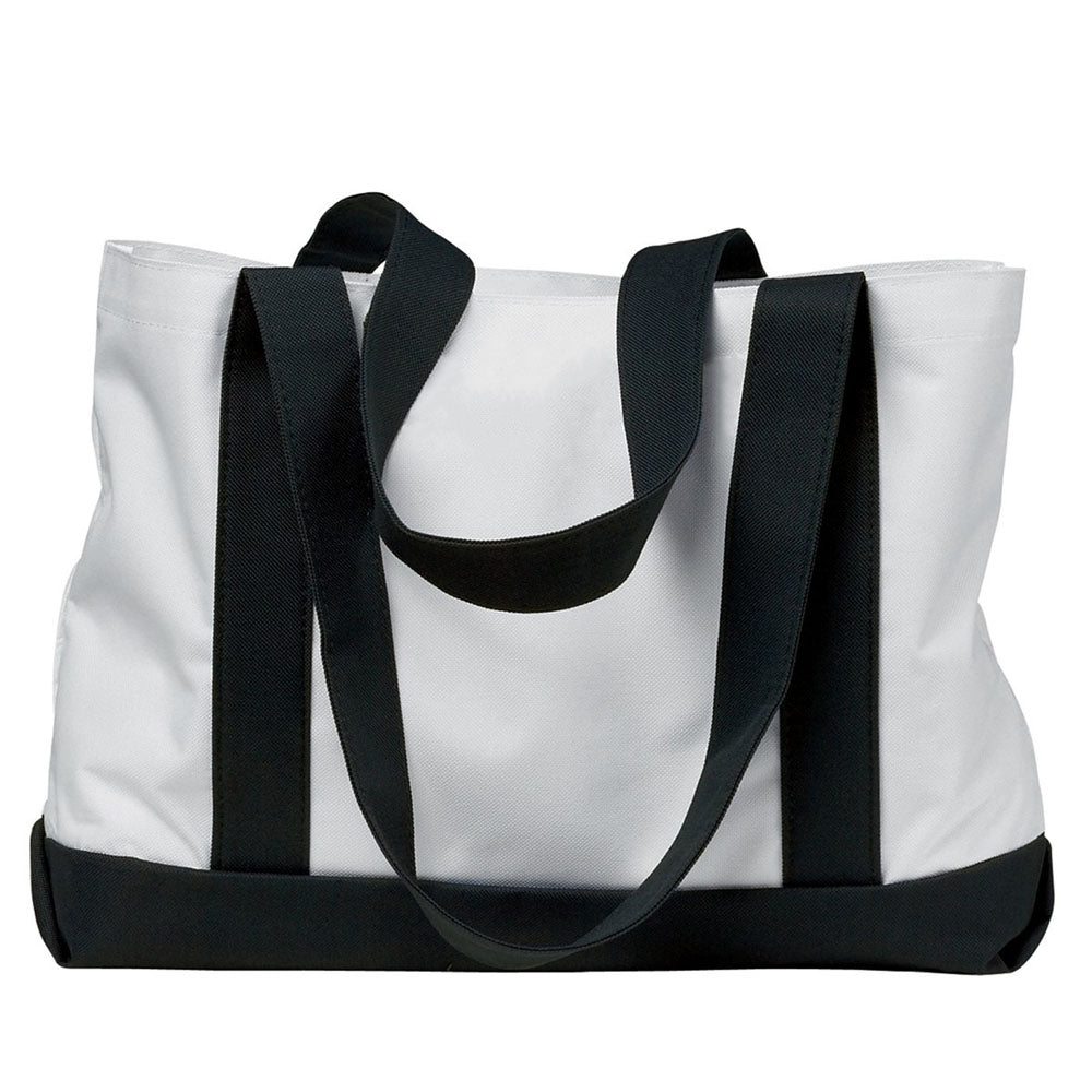 "Signature Ribbon" Tote Bag - Black w/ Pink