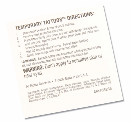 Pink Ribbon Breast Cancer Temporary Tattoos
