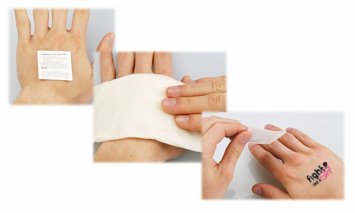 Fight Like a Girl Temporary Tattoos 2