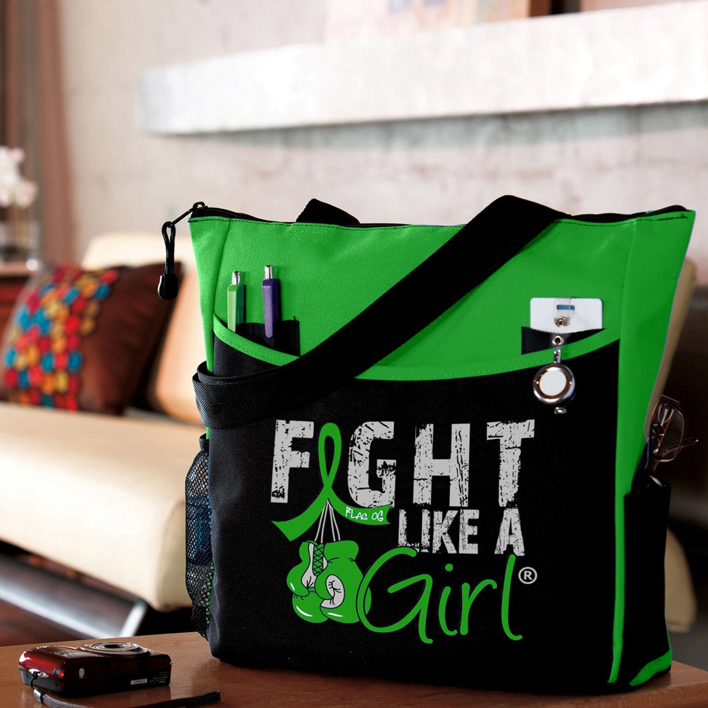 "Fight Like a Girl Knockout" Dakota Tote Bag - Green