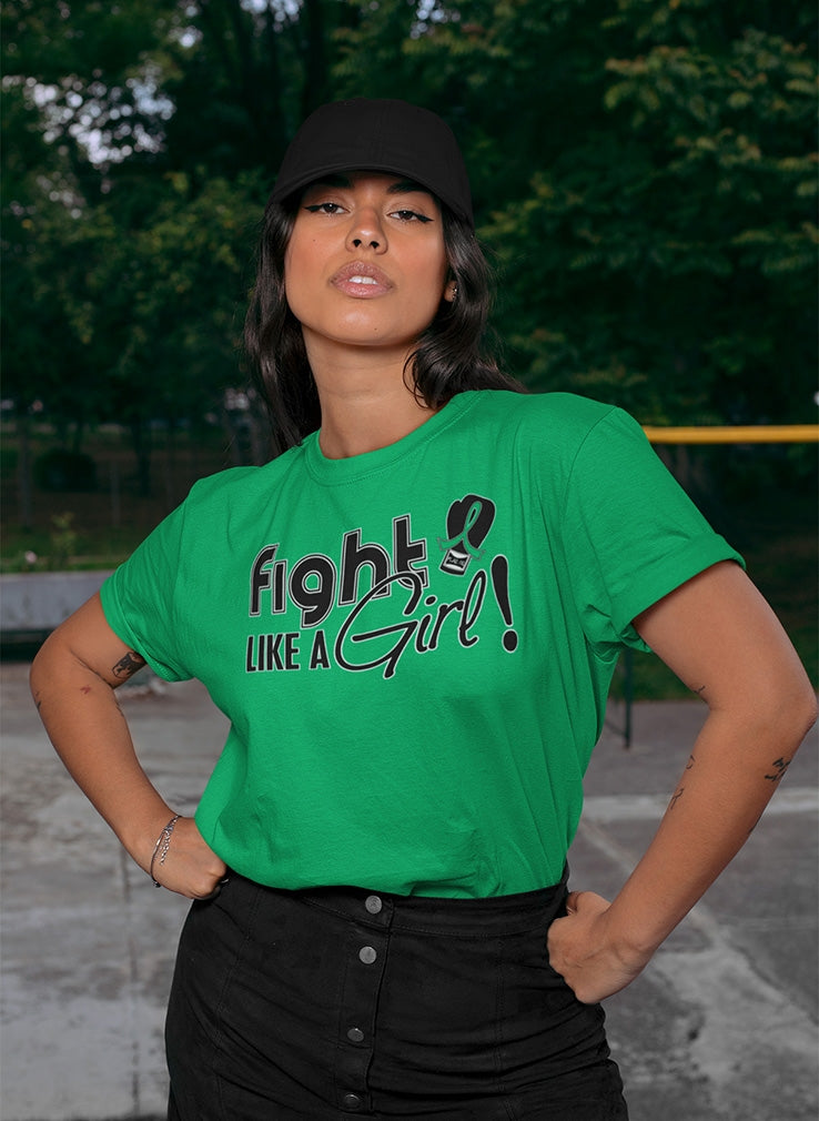"Fight Like a Girl Signature" Unisex T-Shirt - Green