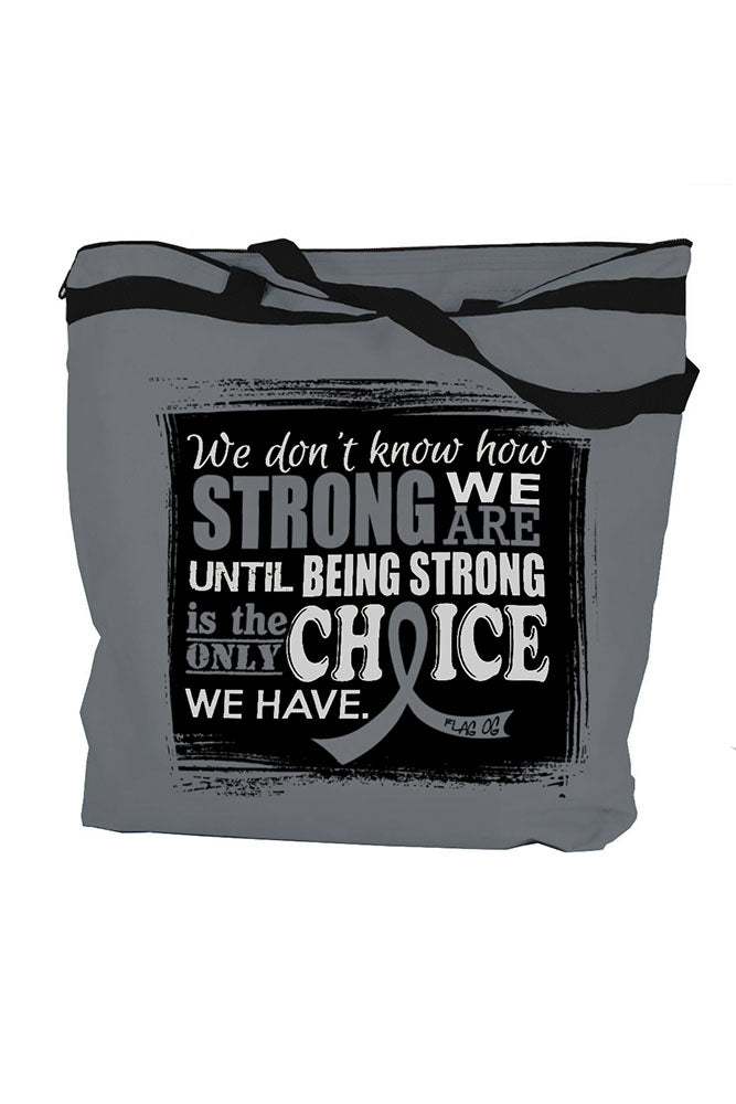 "How Strong We Are" Darcey Tote Bag - Grey