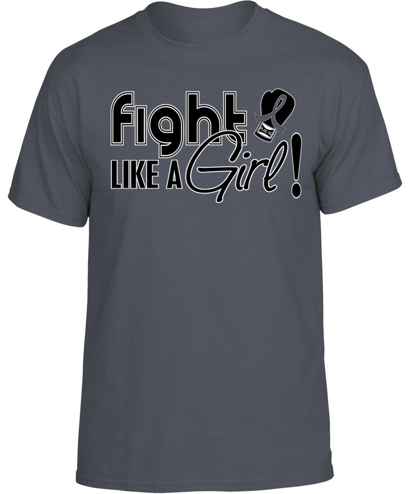 "Fight Like a Girl Signature" Unisex T-Shirt - Grey