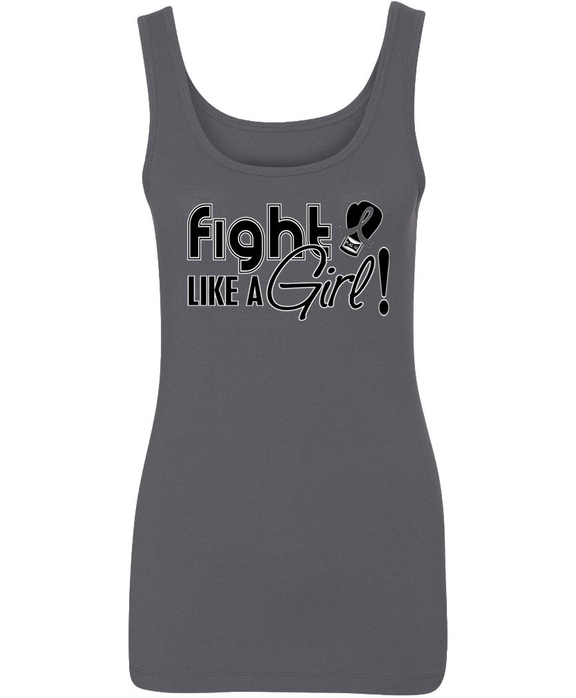 "Fight Like a Girl Signature" Stretch Tank Top - Grey