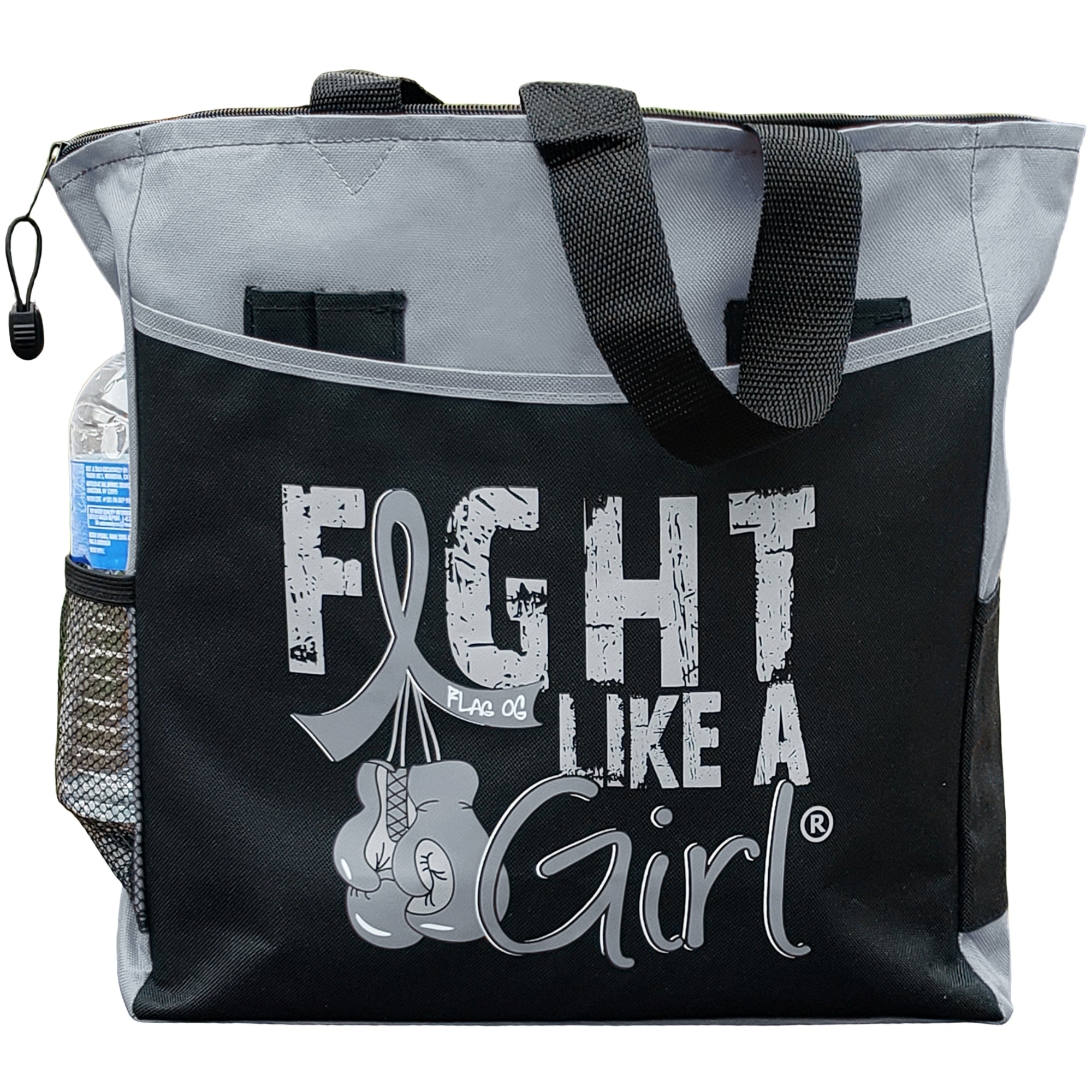 Fight Like a Girl Knockout Dakota Tote Bag - Black w/ Grey