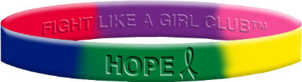 Hope Silicone Wristband - Rainbow