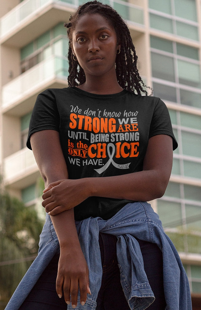 "How Strong We Are" Unisex T-Shirt - Black w/ Grey