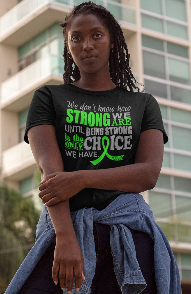 "How Strong We Are" Unisex T-Shirt - Black w/ Lime Green