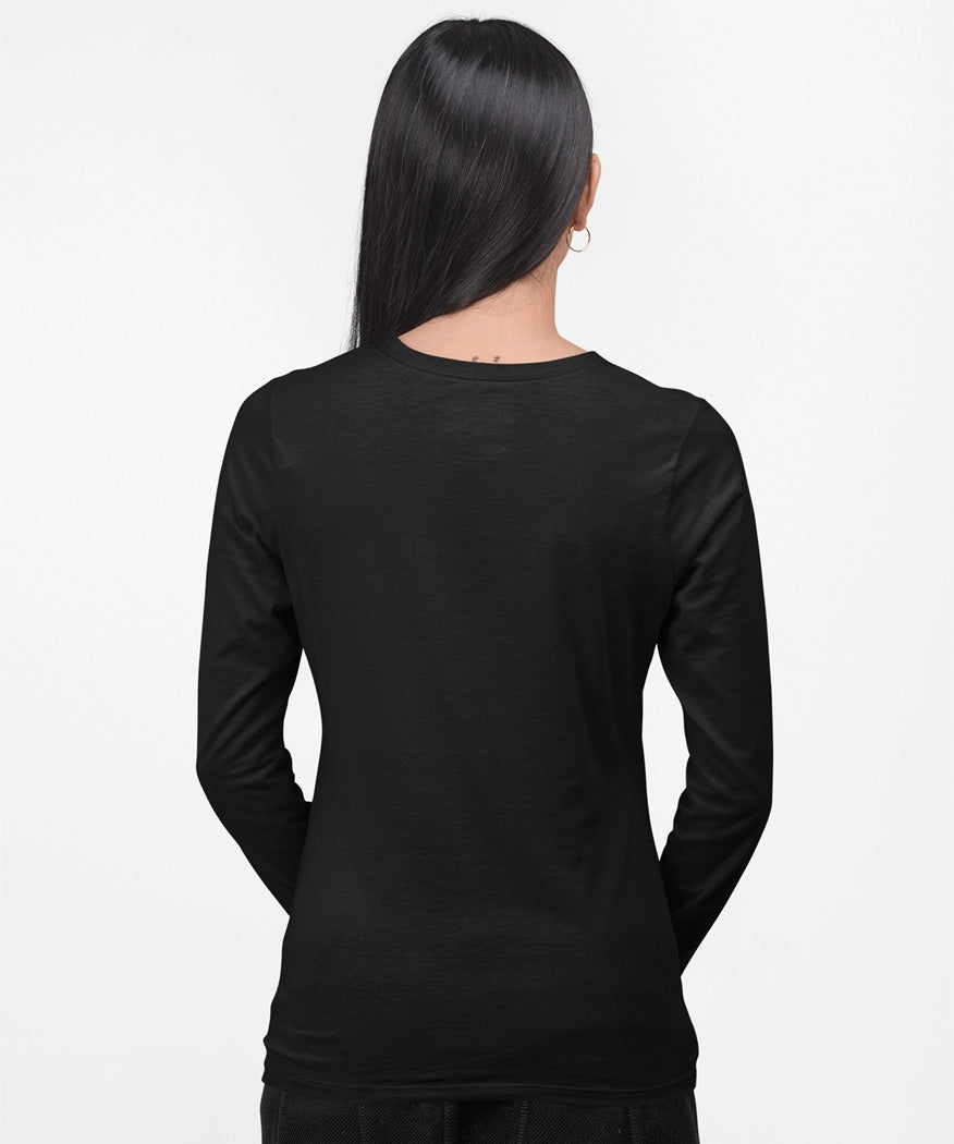 "Fight Like a Girl Hybrid 2" Ladies Long Sleeve Shirt - Black