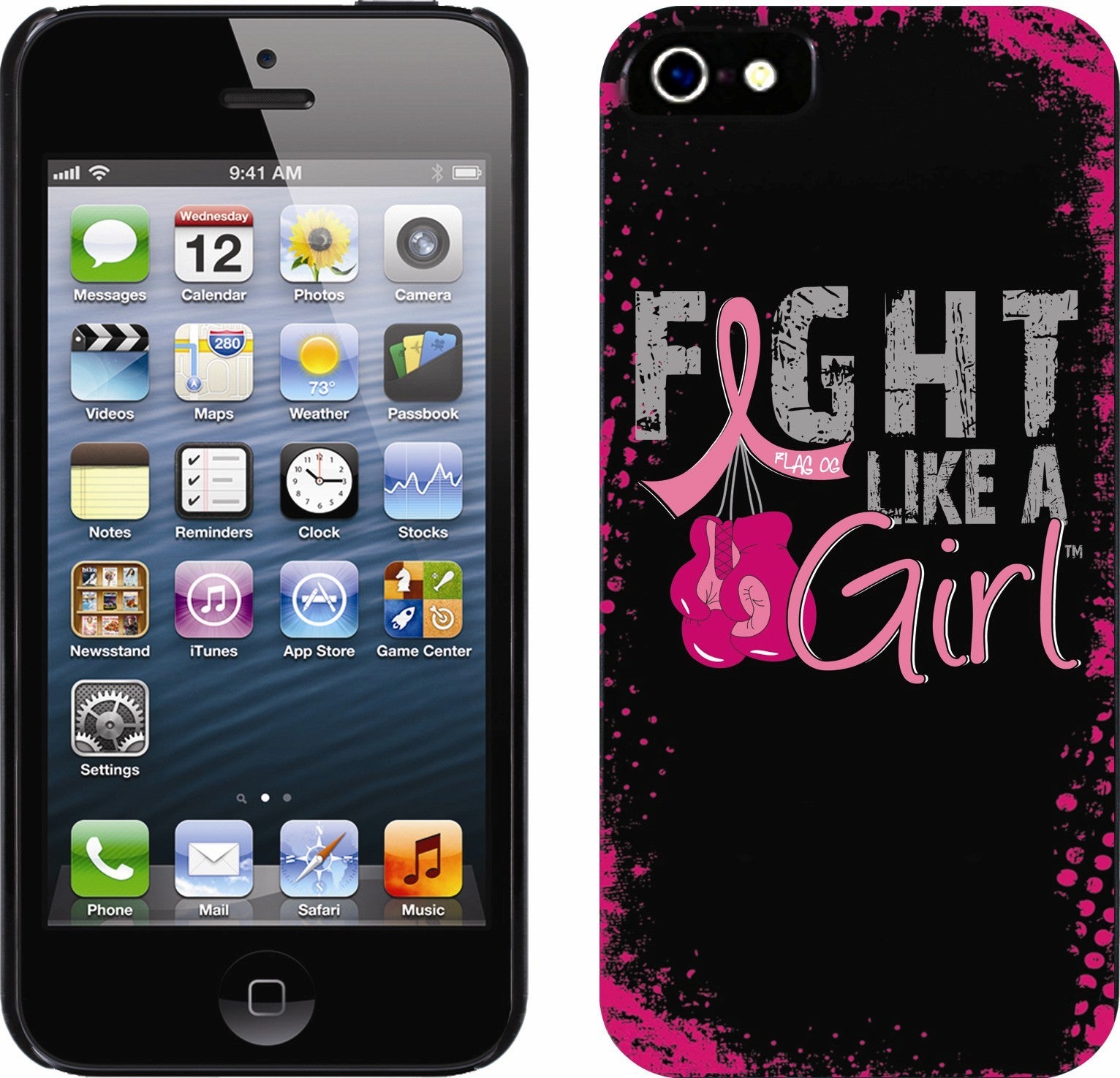 Official Fight Like a Girl brand IPhone 5 / 5S Slider Case