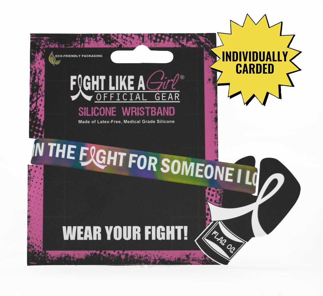 "In The Fight" Ink-Filled Silicone Wristband Bracelet - Tie-Dye