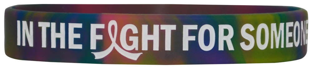 "In The Fight" Ink-Filled Silicone Wristband Bracelet - Tie-Dye