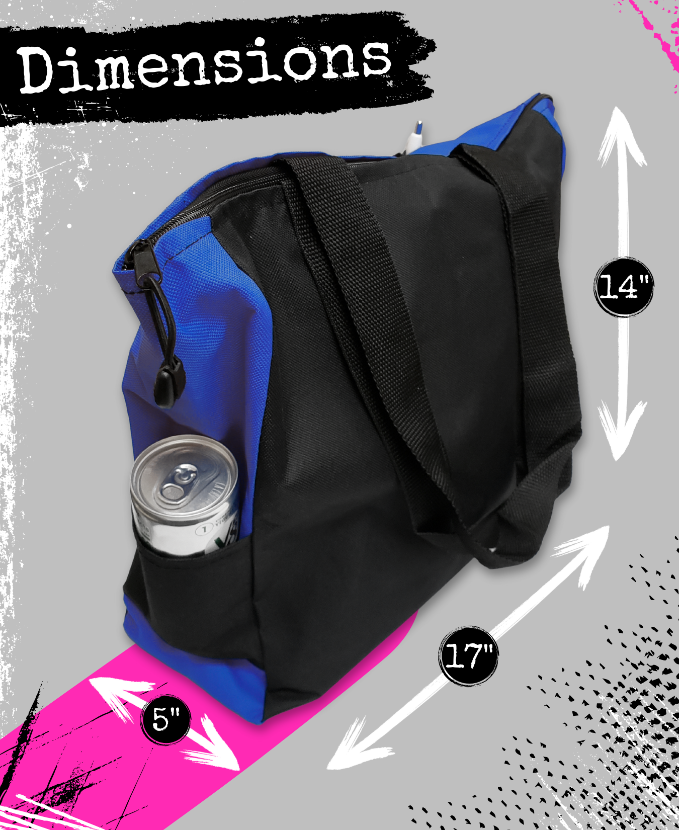 Fight Like a Girl Knockout Dakota Tote Bag - Black w/ Blue