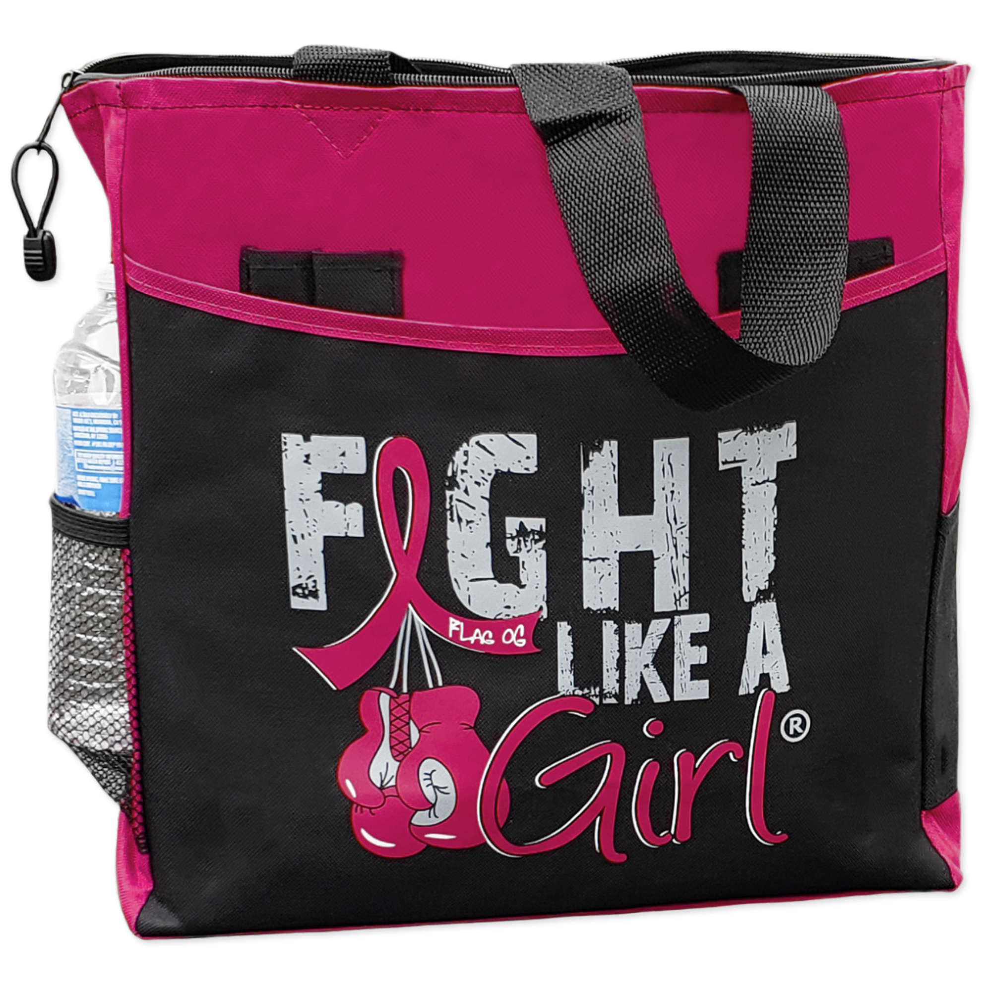 Fight Like a Girl Knockout Dakota Tote Bag - Black w/ Burgundy