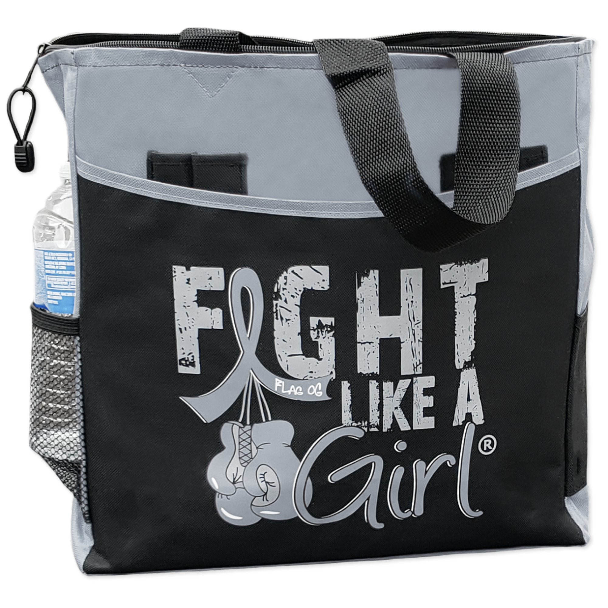Fight Like a Girl Knockout Dakota Tote Bag - Black w/ Grey