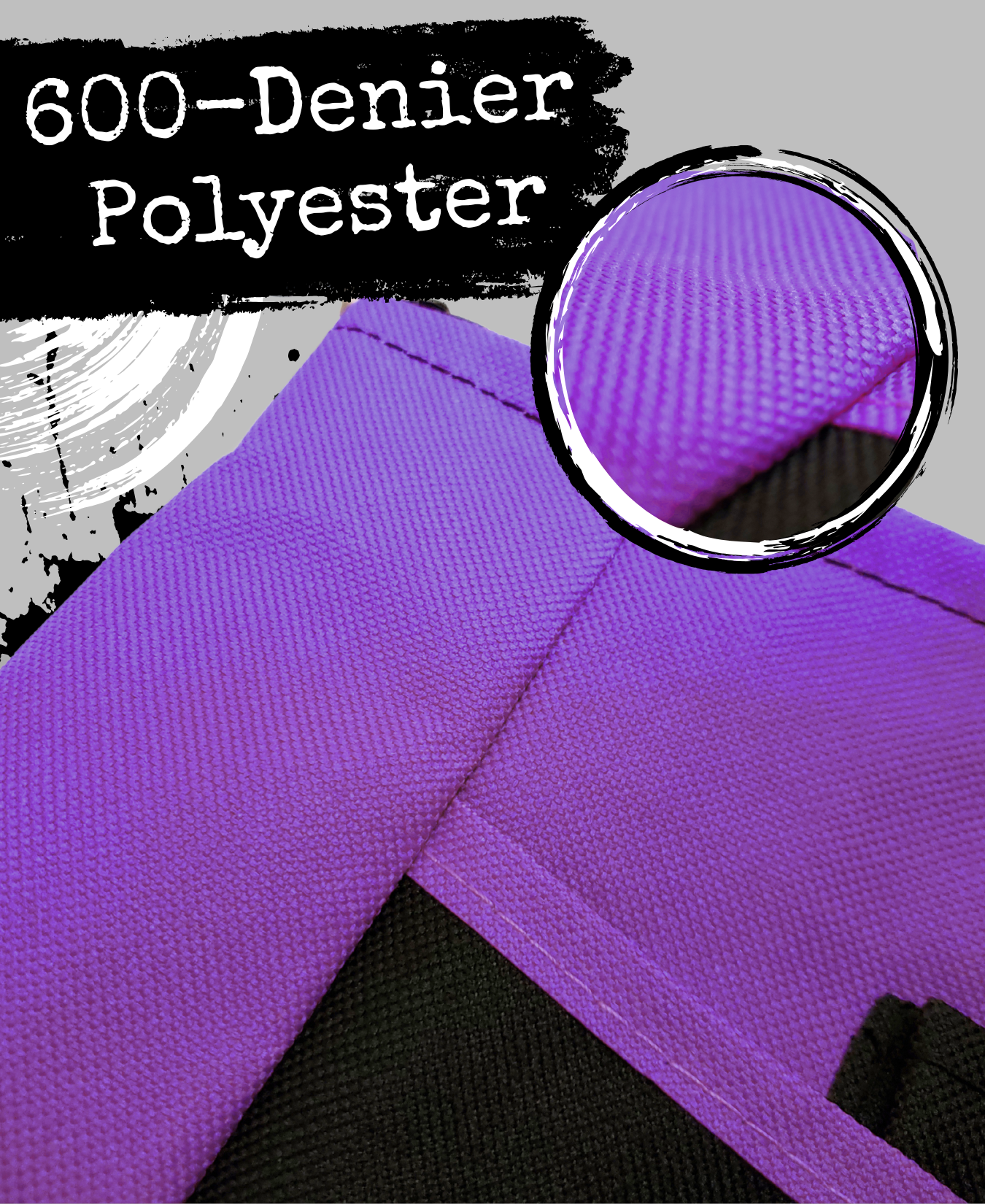 Fight Like a Girl Knockout Dakota Tote Bag - Black w/ Purple