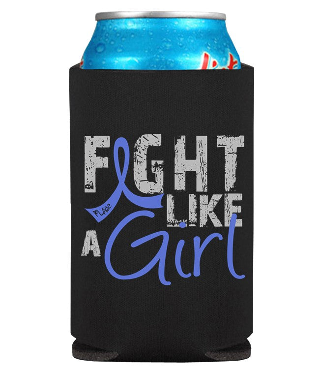 Fight Like a Girl Koozie Can Cooler for Colon Cancer