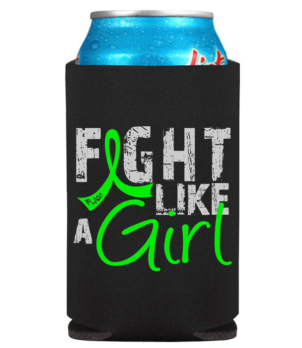 Fight Like a Girl Koozie Can Cooler Lymphoma Lyme Disease Muscular Dystrophy