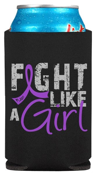 Fight Like a Girl Koozie Can Cooler