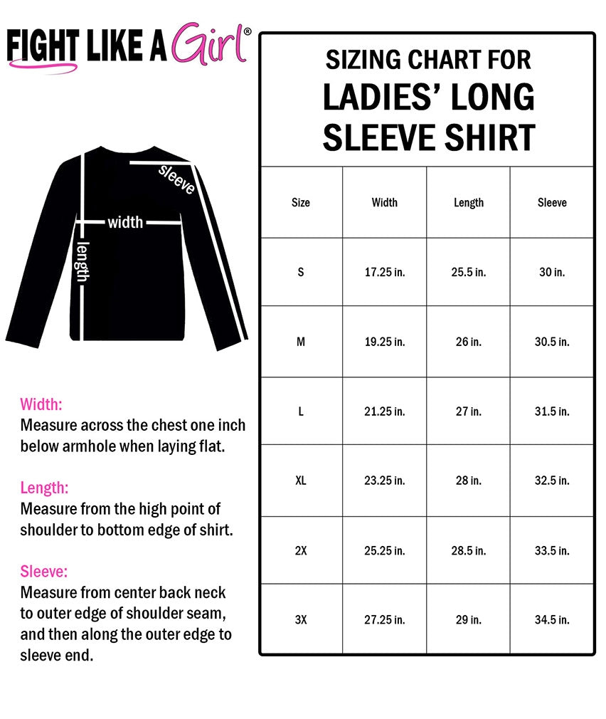 Ladies Long Sleeve Shirt Size Chart