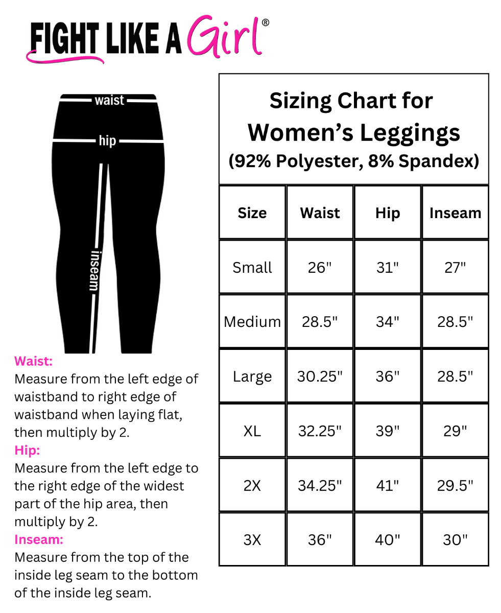 Fight Like a Girl Hybrid Women's Leggings - Black w/ Hot Pink