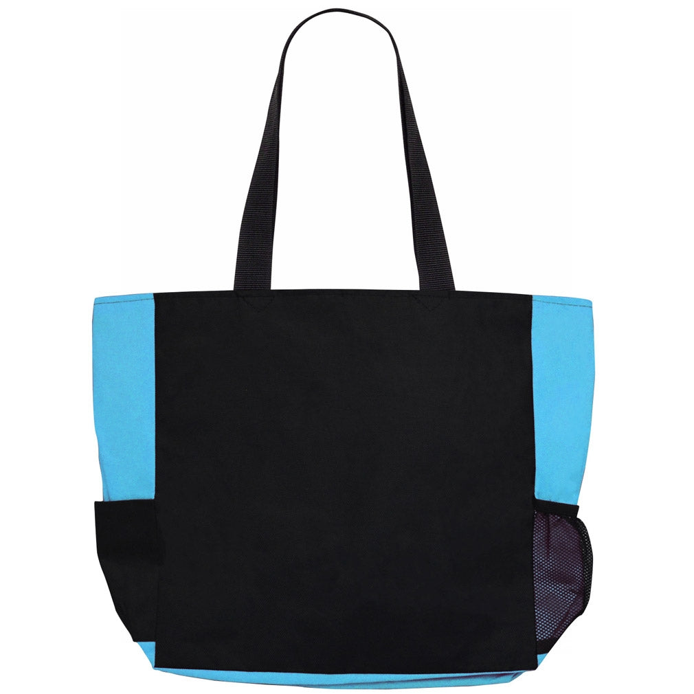 Back of Fight Like a Girl Knockout Dakota Tote Bag - Light Blue