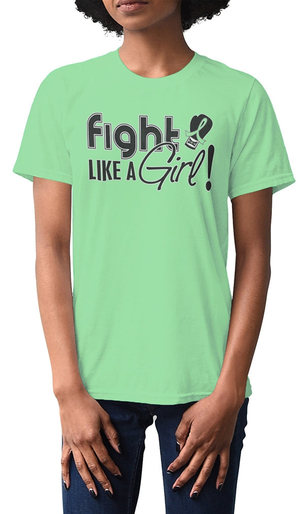 "Fight Like a Girl Signature" Unisex T-Shirt - Light Green