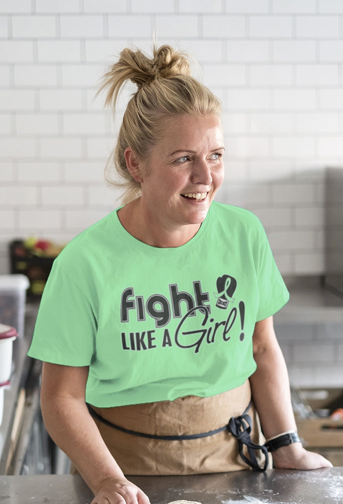 "Fight Like a Girl Signature" Unisex T-Shirt - Light Green
