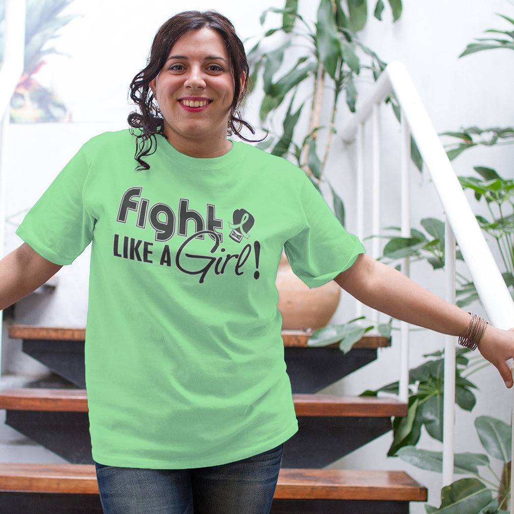 "Fight Like a Girl Signature" Unisex T-Shirt - Light Green