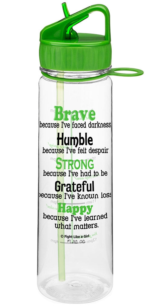 "Brave" SlimKim II Water Bottle - Lime Green