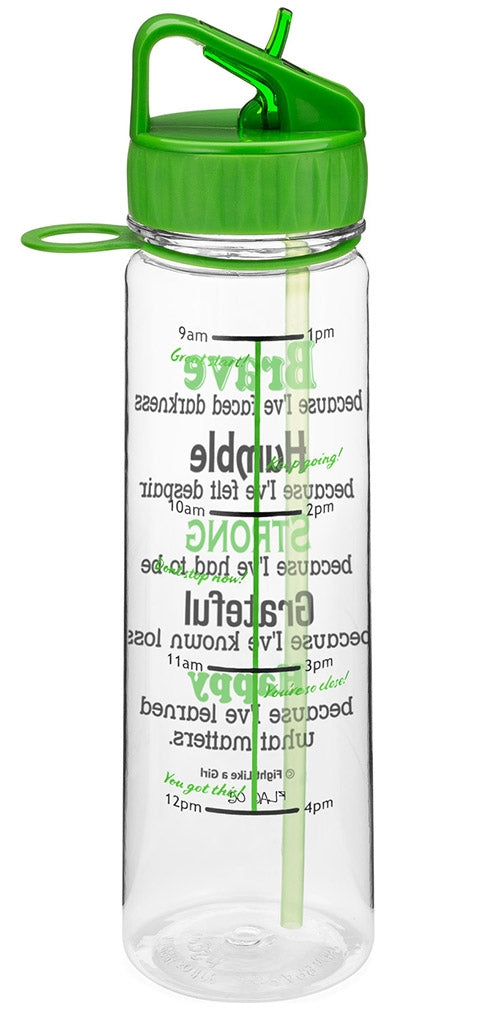 "Brave" SlimKim II Water Bottle - Lime Green