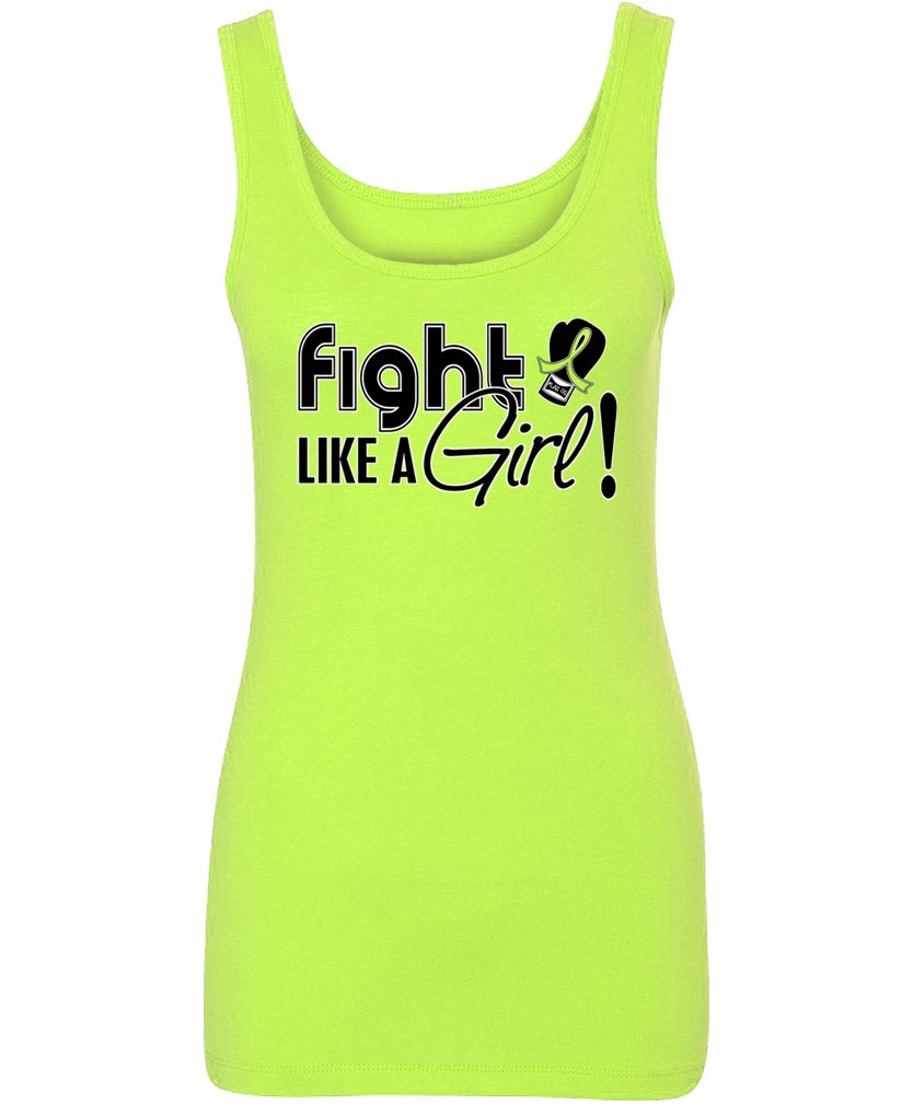 "Fight Like a Girl Signature" Stretch Tank Top - Lime Green
