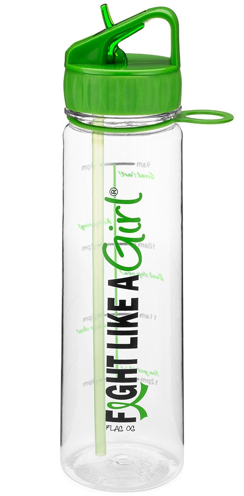 "Fight Like a Girl Hybrid" SlimKim II Water Bottle - Lime Green