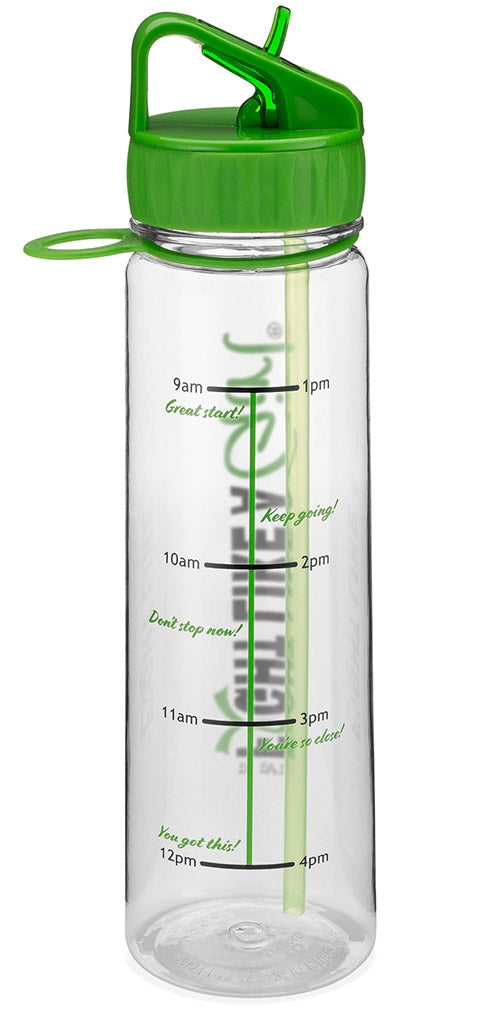 "Fight Like a Girl Hybrid" SlimKim II Water Bottle - Lime Green