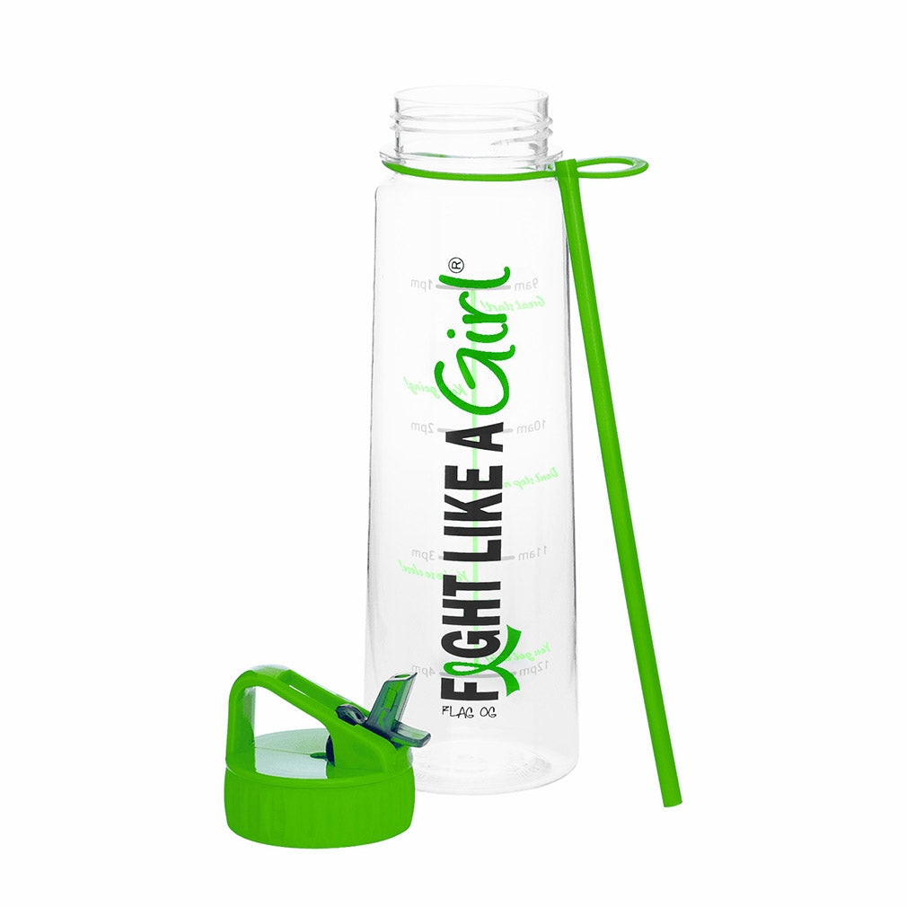 "Fight Like a Girl Hybrid" SlimKim II Water Bottle - Lime Green