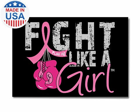 Fight Like a Girl Breast Cancer Magnet Boxing Gloves