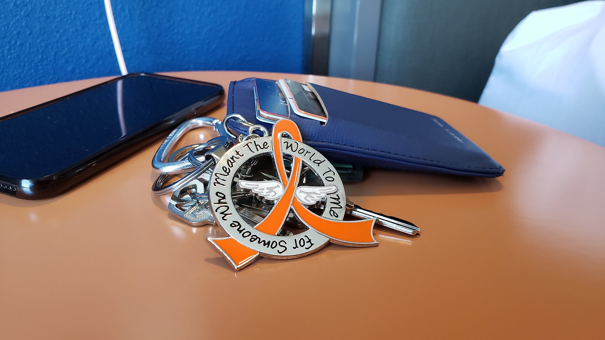 Meant the World to Me Awareness Ribbon Keychain - Orange
