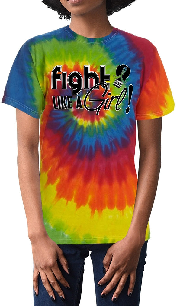 "Fight Like a Girl Signature" Unisex T-Shirt - Tie-Dye