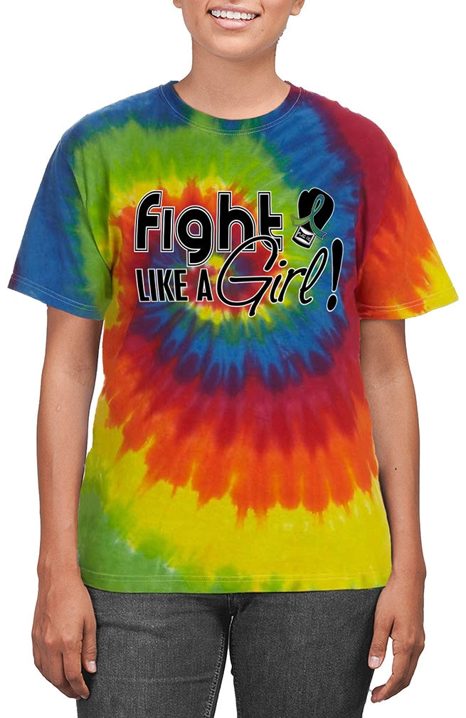 "Fight Like a Girl Signature" Unisex T-Shirt - Tie-Dye