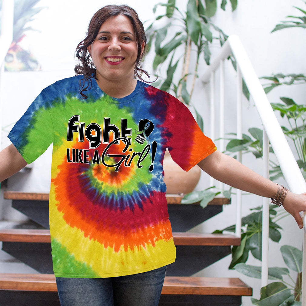 "Fight Like a Girl Signature" Unisex T-Shirt - Tie-Dye