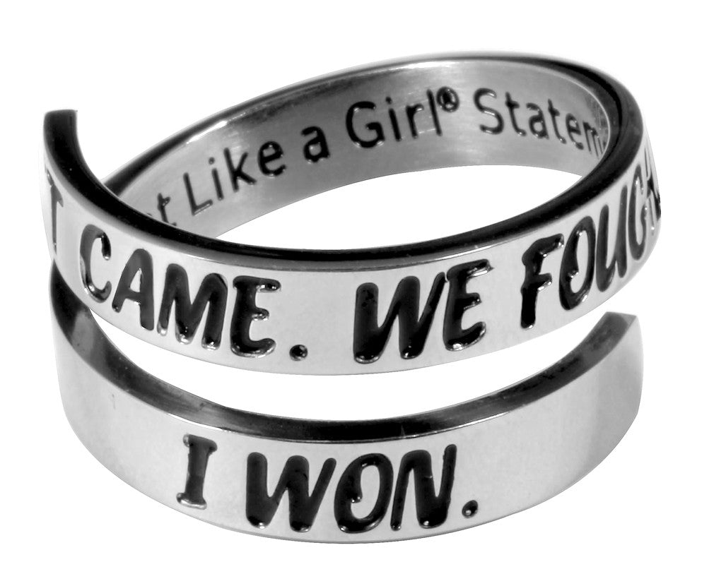 It Came We Fought I Won Open Wrap Ring