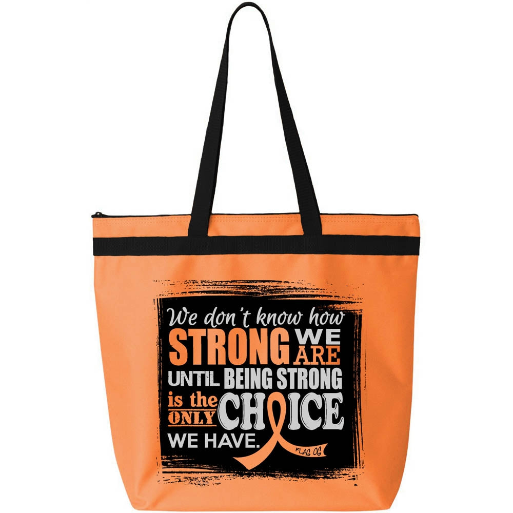 "How Strong We Are" Darcey Tote Bag - Orange