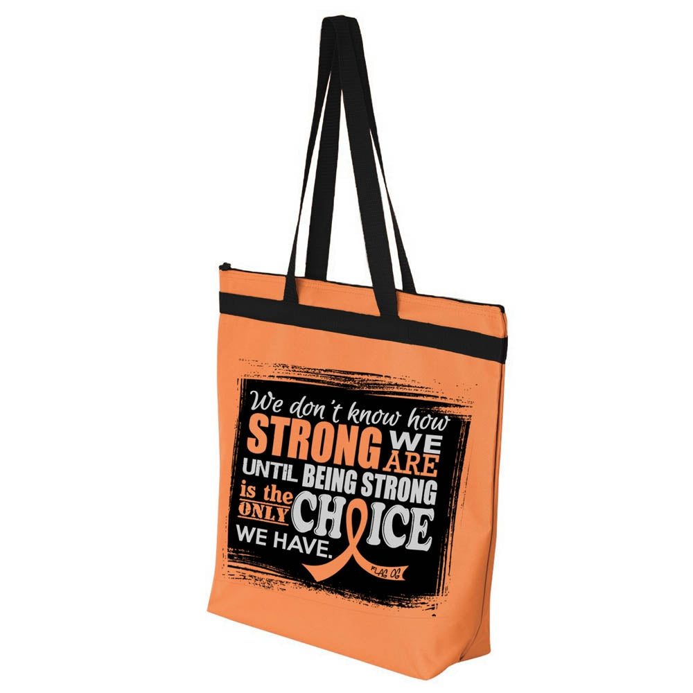 "How Strong We Are" Darcey Tote Bag - Orange