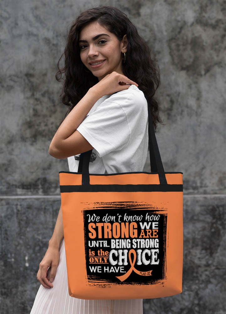 "How Strong We Are" Darcey Tote Bag - Orange