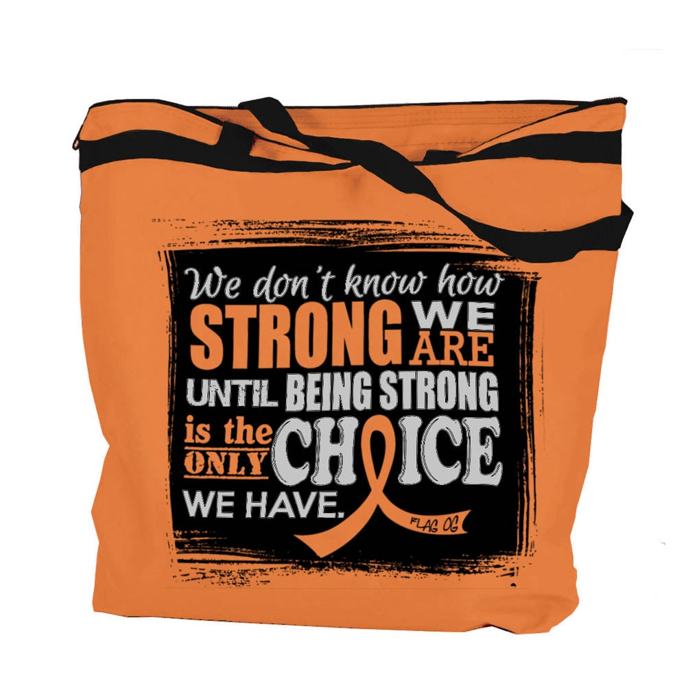 "How Strong We Are" Darcey Tote Bag - Orange