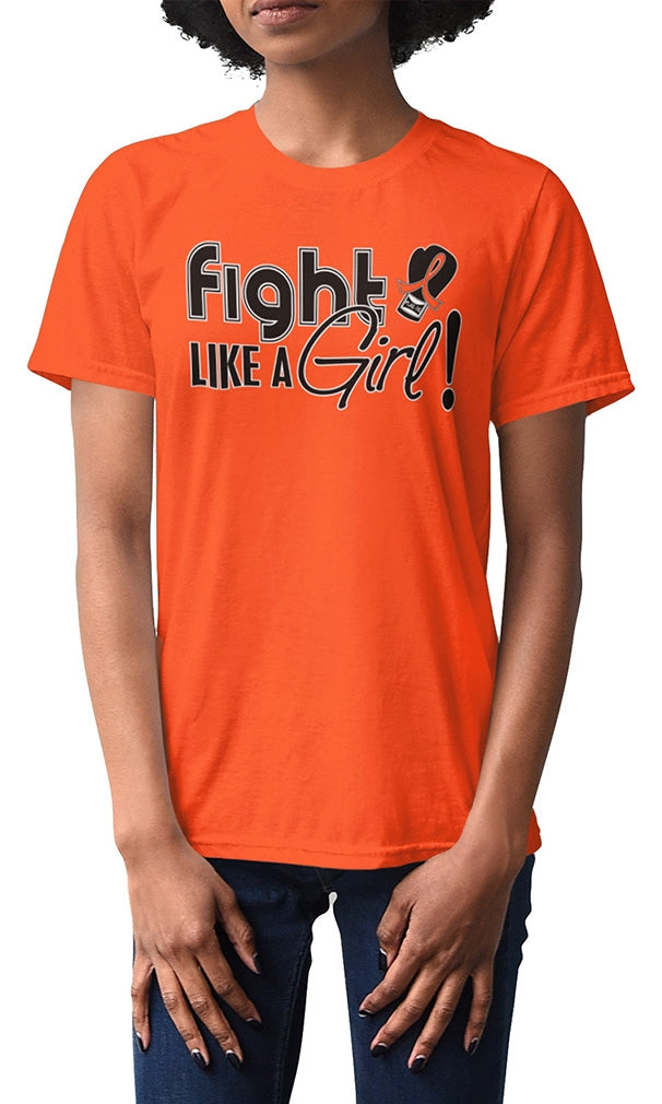 "Fight Like a Girl Signature" Unisex T-Shirt - Orange