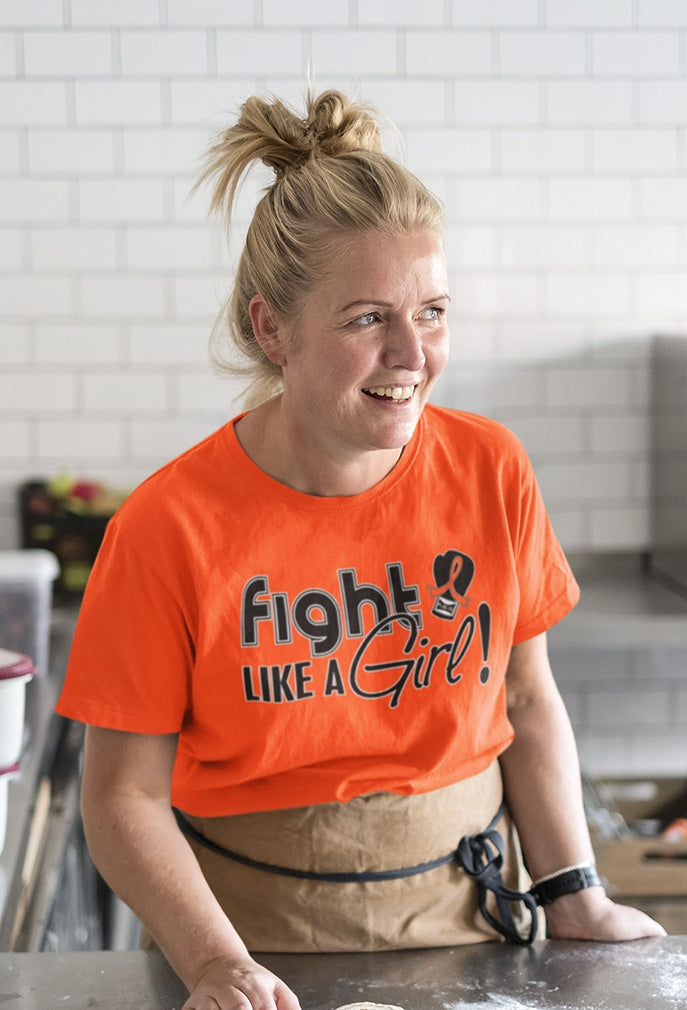 "Fight Like a Girl Signature" Unisex T-Shirt - Orange
