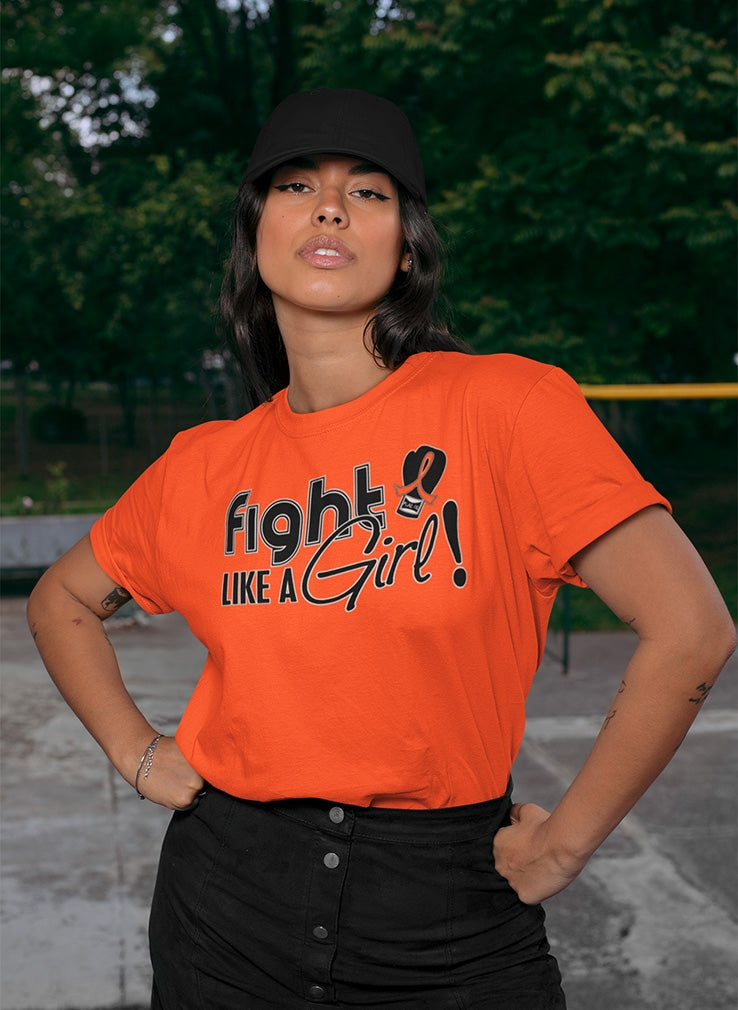 "Fight Like a Girl Signature" Unisex T-Shirt - Orange