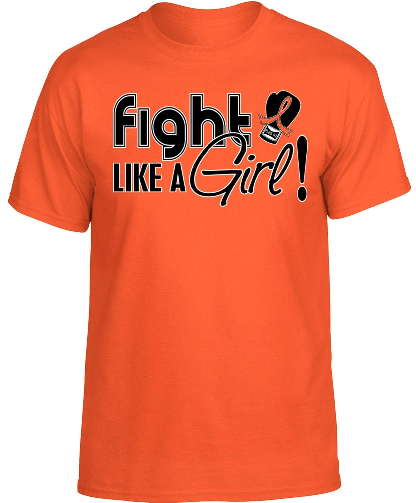 "Fight Like a Girl Signature" Unisex T-Shirt - Orange