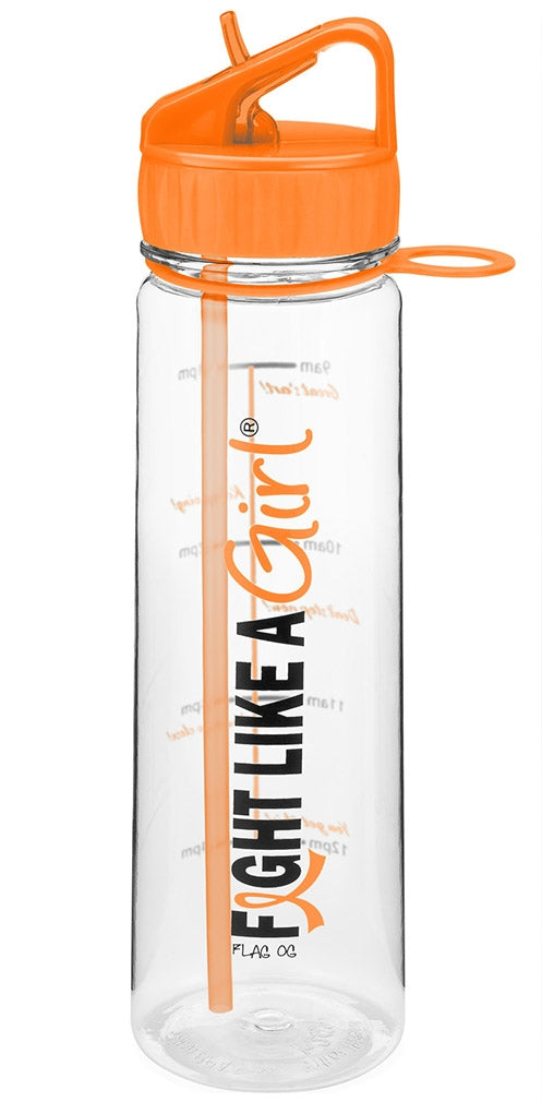 "Fight Like a Girl Hybrid" SlimKim II Water Bottle - Orange